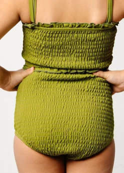 Kortni Jeane Olive Green | Mini Smocked Bottoms Olive_Green Fashion