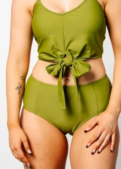 Kortni Jeane Olive Green | Tied-Up Top Olive_Green New