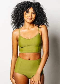 Kortni Jeane Olive Green | VD Crop Top Olive_Green New