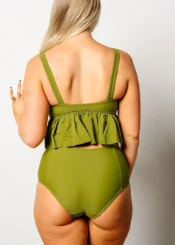 Kortni Jeane Olive Green | V-Neck Top Olive_Green Online