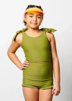 Kortni Jeane Olive Green | Youth Knot Top Olive_Green Fashion