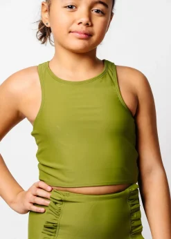 Kortni Jeane Olive Green | Youth Racer Back Top Olive_Green Outlet