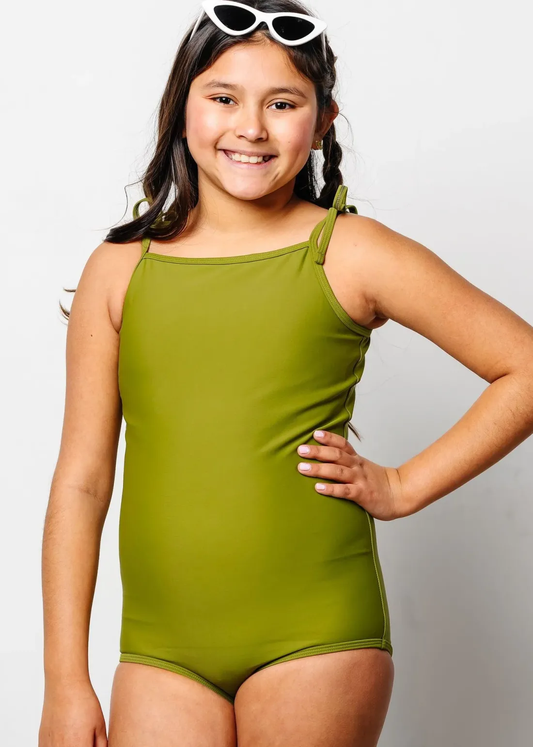 Kortni Jeane Olive Green | Youth Simply One-Piece Olive_Green Clearance