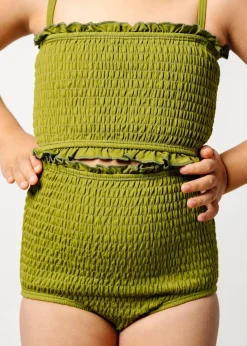 Kortni Jeane Olive Green | Youth Smocked Bottoms Olive_Green Sale