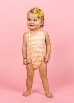 Kortni Jeane Peachy Stripe | Baby Romper One-Piece PeachyStripe Online