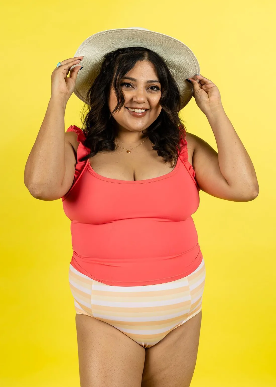 Kortni Jeane Peachy Stripe | Cut High Bottoms PeachyStripe Fashion