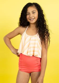 Kortni Jeane Peachy Stripe | Youth Swing Top PeachyStripe Fashion
