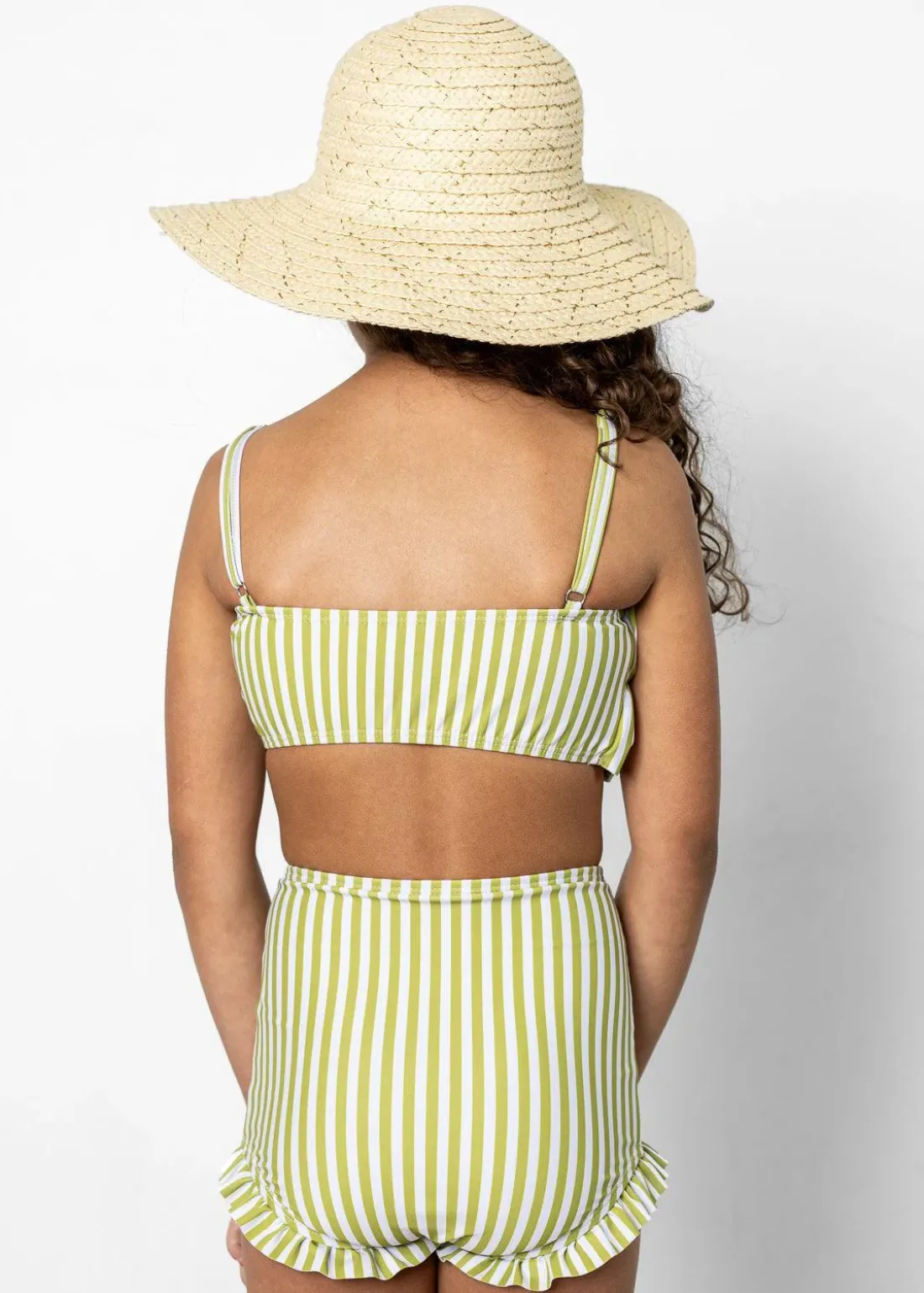 Kortni Jeane Pear Stripes | Mini All Ruffled Up Bottoms PearStripes Clearance