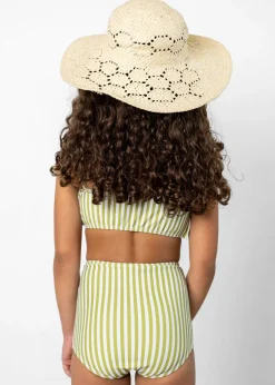 Kortni Jeane Pear Stripes | Mini Oversized Ruffle Top PearStripes Best