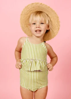 Kortni Jeane Pear Stripes | Mini Peplum Top PearStripes Discount