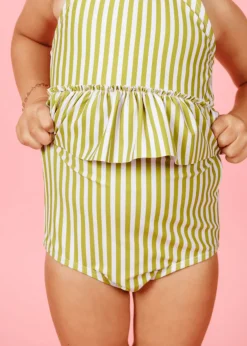 Kortni Jeane Pear Stripes | Mini Peplum Top PearStripes Discount