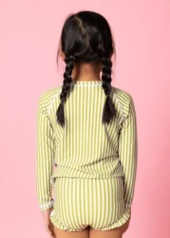 Kortni Jeane Pear Stripes | Mini Rashguard Top (Unisex) PearStripes New