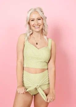 Kortni Jeane Pear Stripes | Original Latter-Back Top PearStripes Outlet
