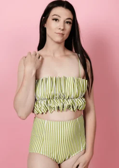 Kortni Jeane Pear Stripes | Oversized Ruffle Top PearStripes Fashion
