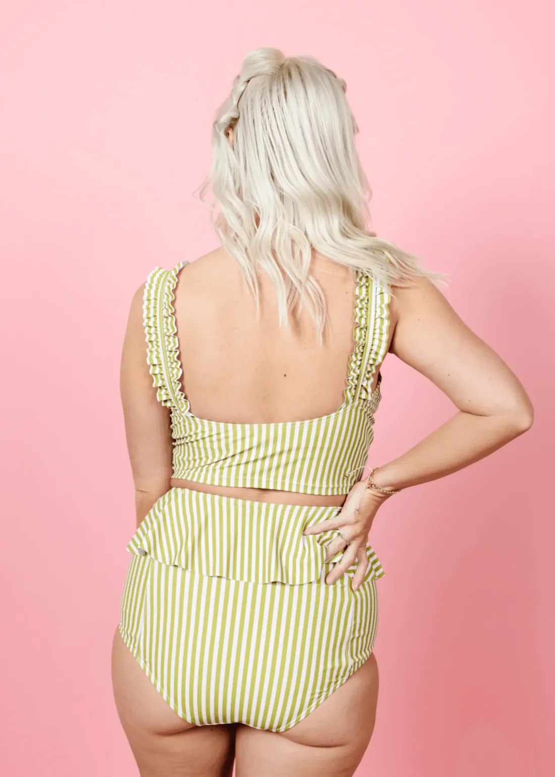 Kortni Jeane Pear Stripes | Peplum Bottoms PearStripes Sale