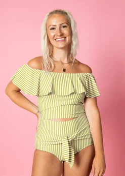 Kortni Jeane Pear Stripes | Ruffled Around Top PearStripes Fashion