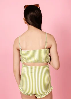 Kortni Jeane Pear Stripes | Youth All Ruffled Up Bottoms PearStripes Clearance