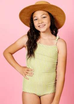 Kortni Jeane Pear Stripes | Youth Simply One-Piece PearStripes Sale