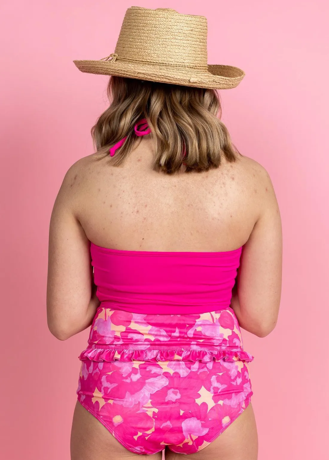 Kortni Jeane Pink Blooms | Mid-Ruffle Bottoms PinkBlooms Sale