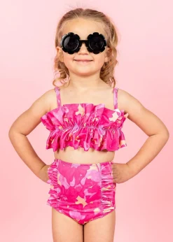 Kortni Jeane Pink Blooms | Mini Down in Front Ruffle Bottoms PinkBlooms Fashion