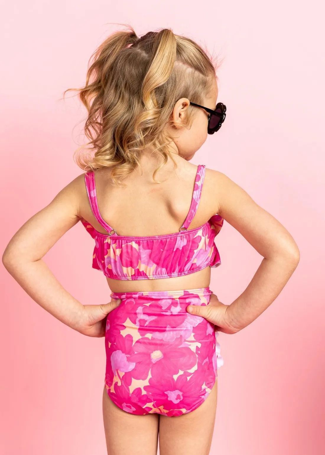 Kortni Jeane Pink Blooms | Mini Down in Front Ruffle Bottoms PinkBlooms Fashion