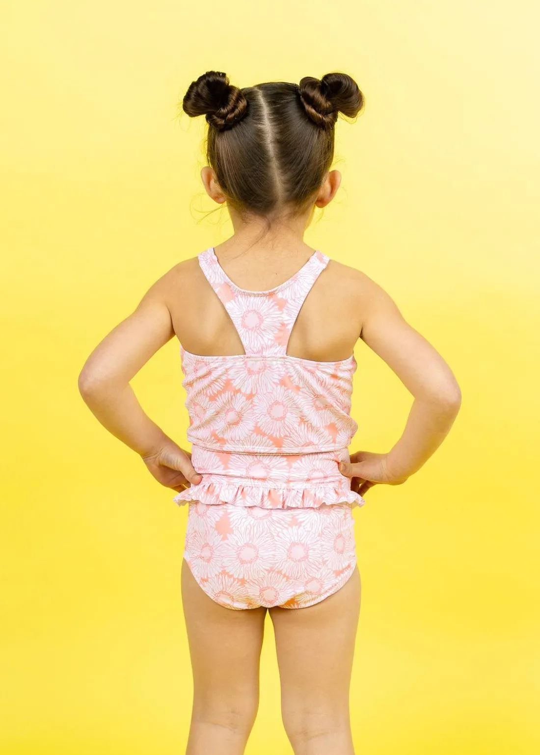 Kortni Jeane Pink Daisies | Mini Mid-Ruffle Bottoms PinkDaisies Sale