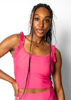 Kortni Jeane Pink Raspberry | Flutter Top PinkRaspberry Clearance
