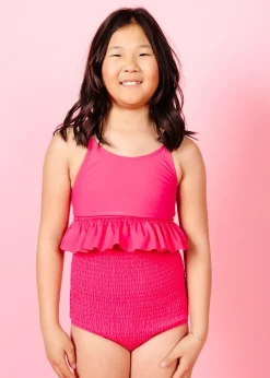 Kortni Jeane Pink Raspberry | Youth Smocked Bottoms PinkRaspberry Discount