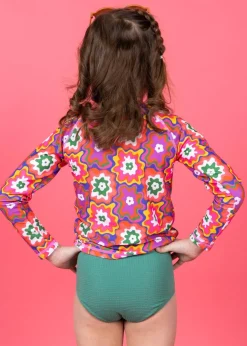 Kortni Jeane Psychedelic Flower | Mini Rashguard Top (Unisex) PsychedelicFlower Online