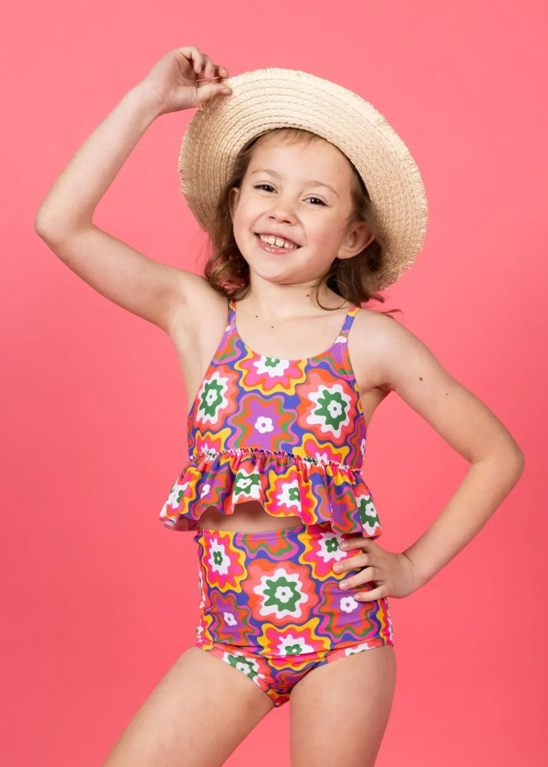 Kortni Jeane Psychedelic Flower | Mini Peplum Top PsychedelicFlower Best