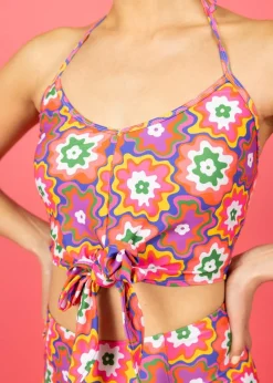 Kortni Jeane Psychedelic Flower | Tied-Up Top PsychedelicFlower Outlet