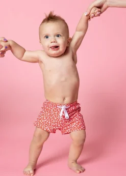 Kortni Jeane Red Ditsy Floral | Baby Euro Shorts RedDitsyFloral New