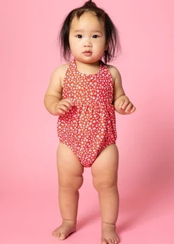 Kortni Jeane Red Ditsy Floral | Baby Romper One-Piece RedDitsyFloral Fashion