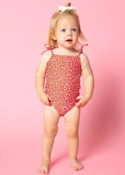 Kortni Jeane Red Ditsy Floral | Baby Simply One-Piece RedDitsyFloral Outlet