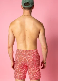 Kortni Jeane Red Ditsy Floral | Mens Boardies RedDitsyFloral Discount
