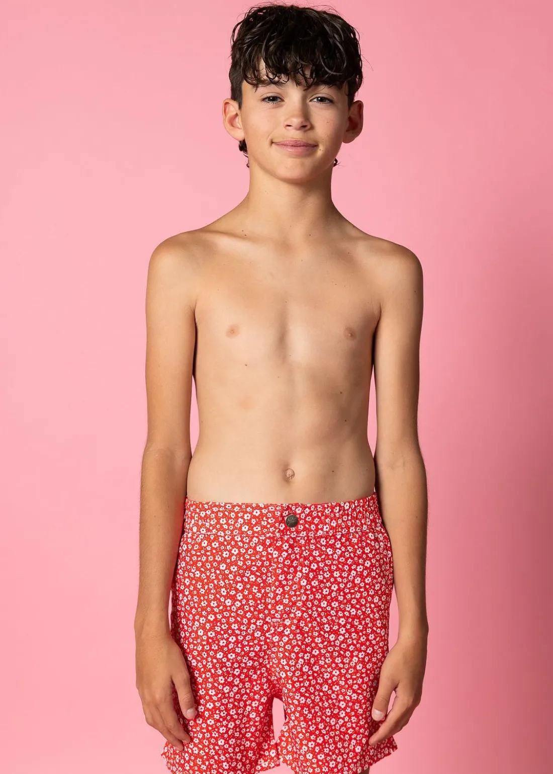 Kortni Jeane Red Ditsy Floral | Youth Boardies RedDitsyFloral Discount