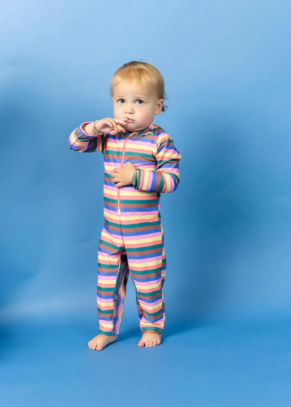 Kortni Jeane Retro Stripe | Baby Rashguard One-Piece (Unisex) RetroStripe Fashion
