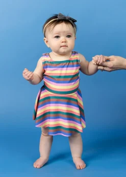 Kortni Jeane Retro Stripe | Baby Skirted One-Piece RetroStripe Fashion