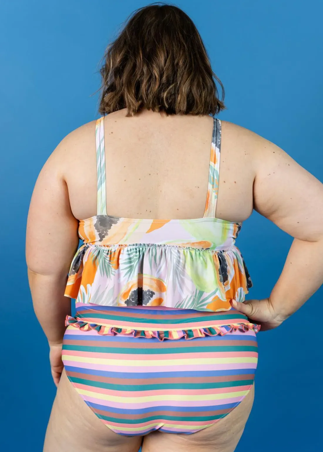 Kortni Jeane Retro Stripe | Mid-Ruffle Bottoms RetroStripe Best