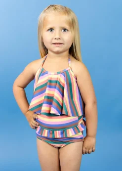 Kortni Jeane Retro Stripe | Mini Mid-Ruffle Bottoms RetroStripe Online