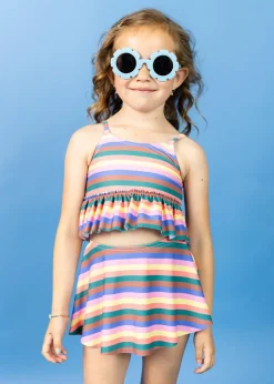 Kortni Jeane Retro Stripe | Mini Peplum Top RetroStripe Discount