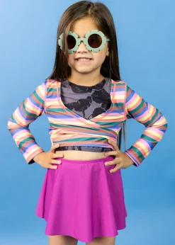 Kortni Jeane Retro Stripe | Mini Wrap Top Rashguard RetroStripe Hot