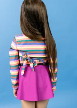 Kortni Jeane Retro Stripe | Mini Wrap Top Rashguard RetroStripe Hot