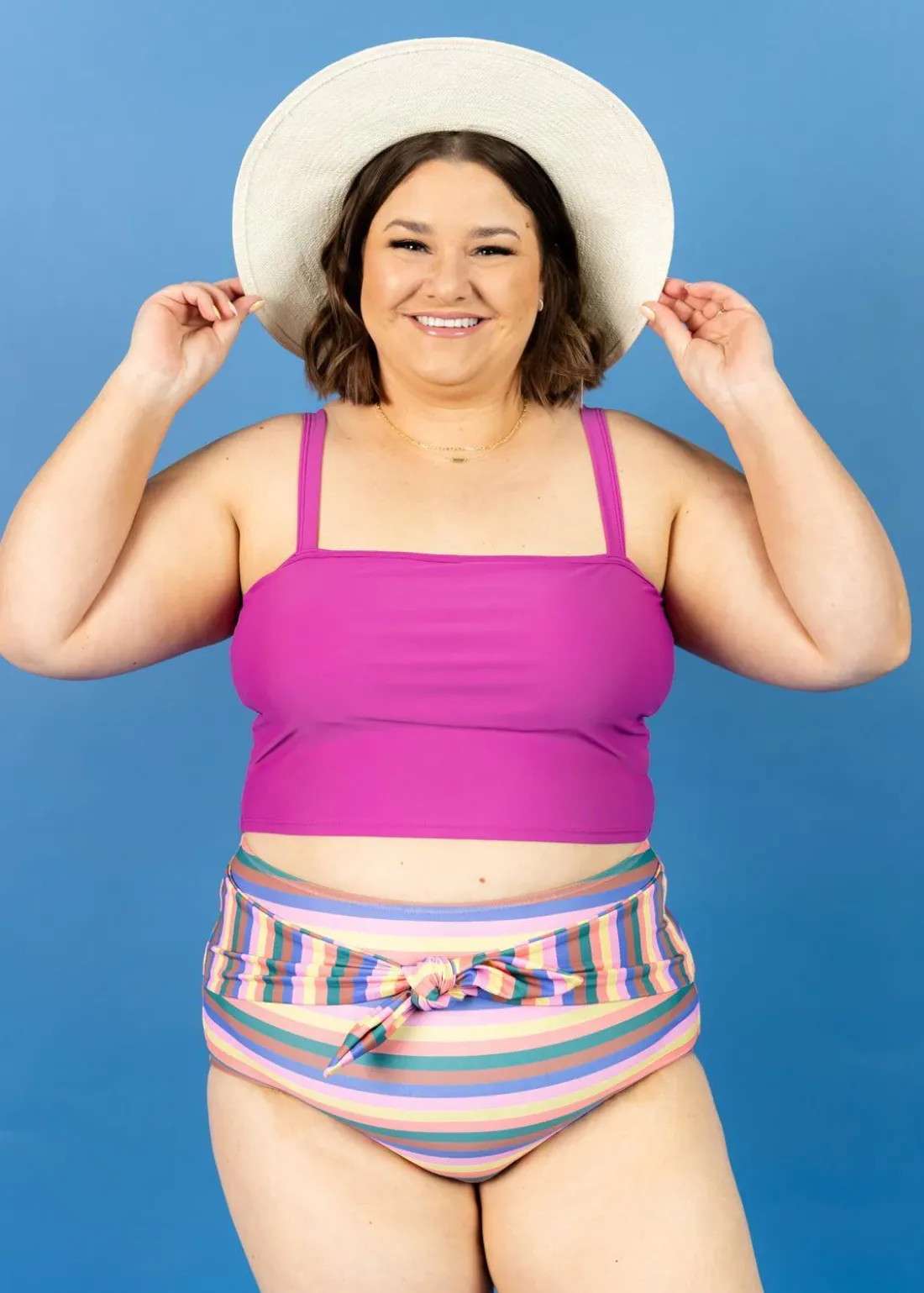 Kortni Jeane Retro Stripe | Tie-Up-Front Bottoms RetroStripe Fashion