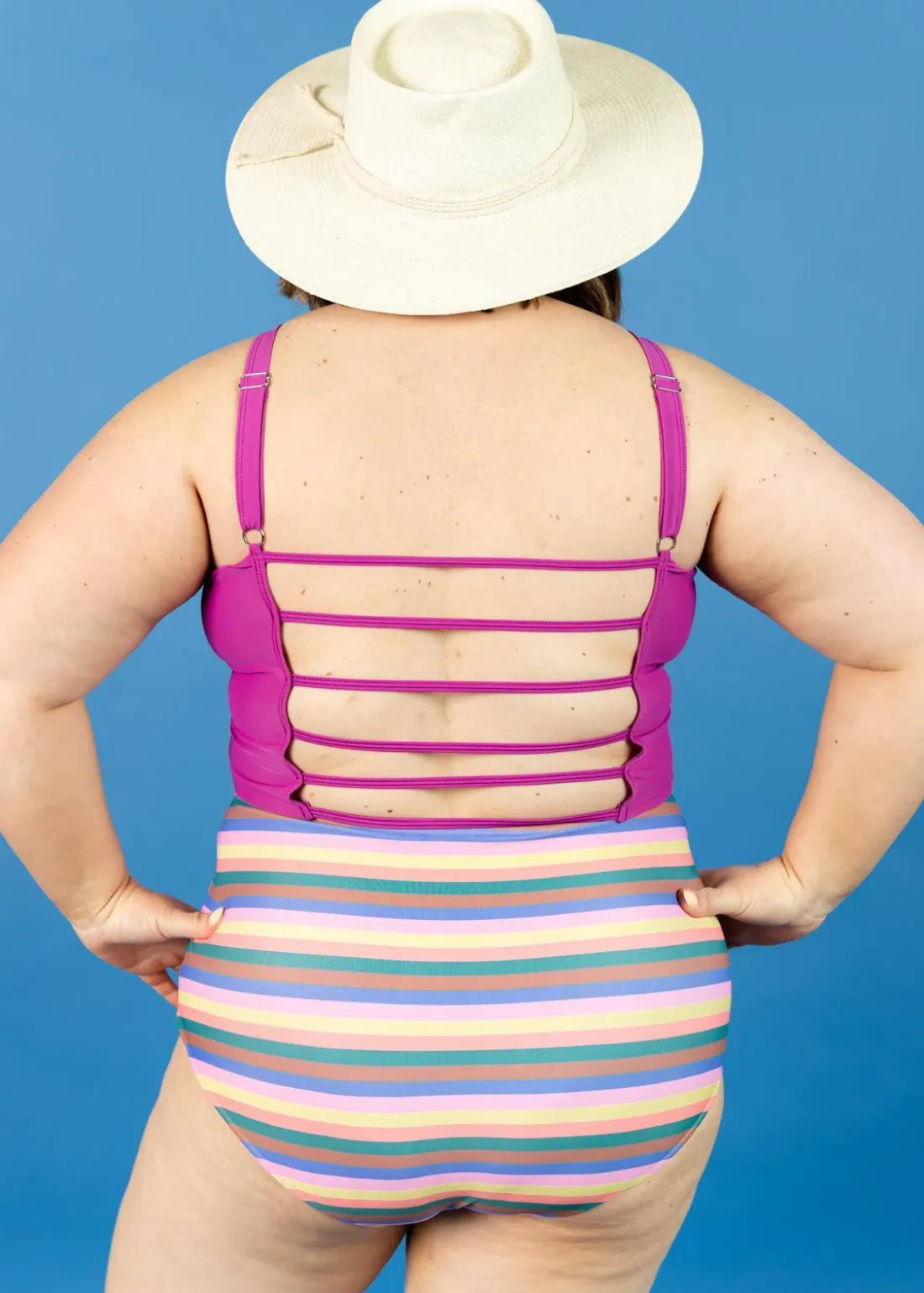 Kortni Jeane Retro Stripe | Tie-Up-Front Bottoms RetroStripe Fashion