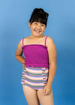 Kortni Jeane Retro Stripe | Youth Down in Front Ruffle Bottoms RetroStripe New