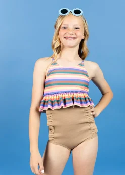 Kortni Jeane Retro Stripe | Youth Peplum Top RetroStripe Best