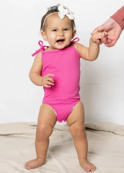 Kortni Jeane Ribbed Azalea Pink | Baby Simply One-Piece RibbedAzaleaPink Outlet
