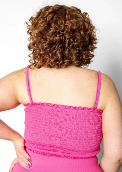 Kortni Jeane Ribbed Azalea Pink | Bandeau Top RibbedAzaleaPink Best