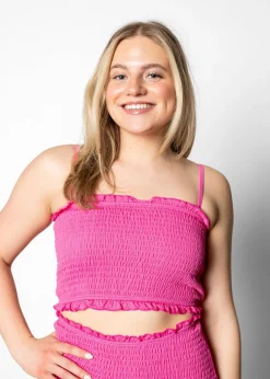 Kortni Jeane Ribbed Azalea Pink | Bandeau Top RibbedAzaleaPink Best